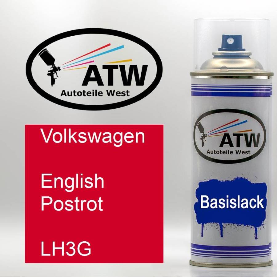 Volkswagen, English Postrot, LH3G: 400ml Sprühdose, von ATW Autoteile West.